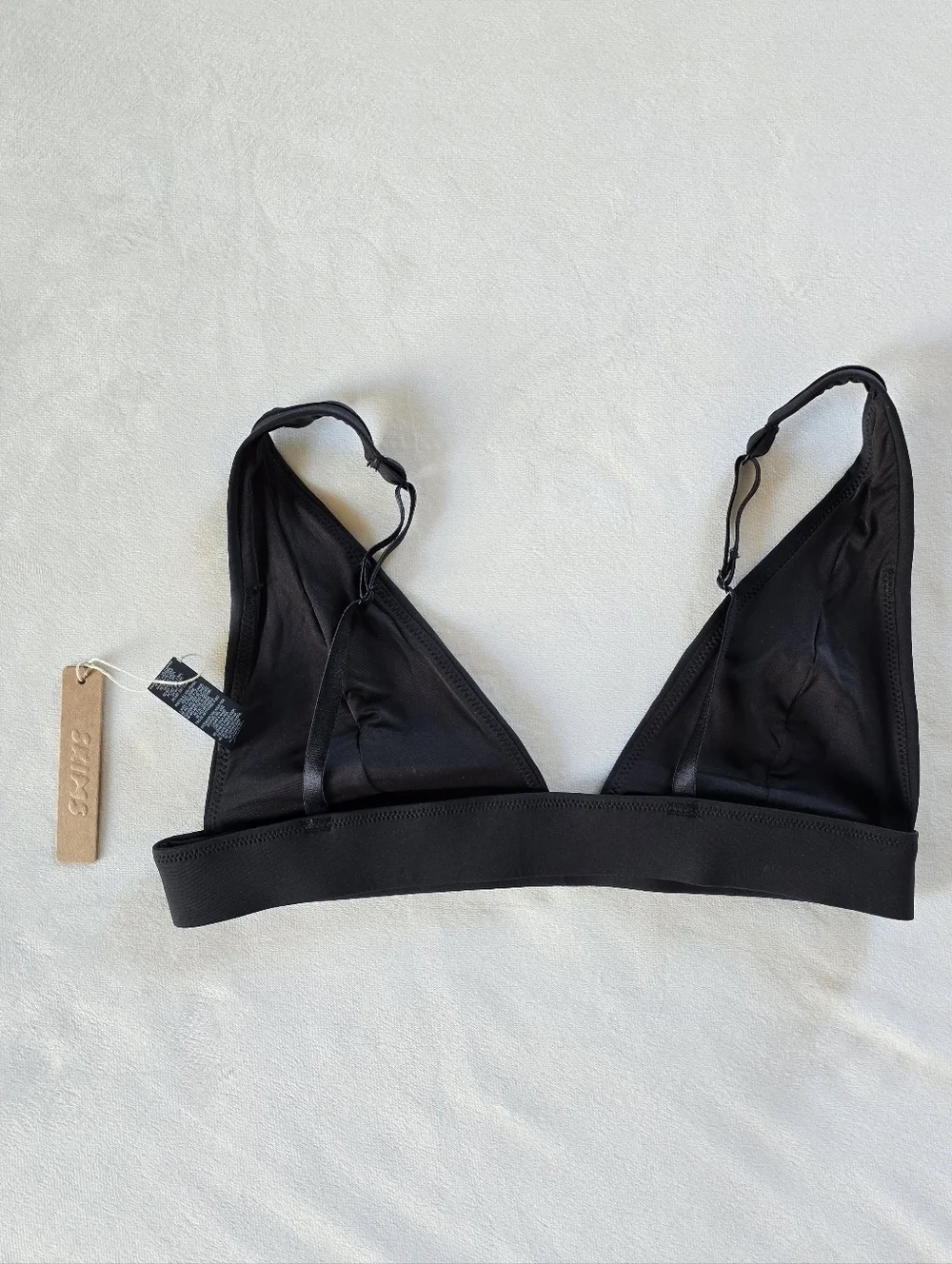 SKIMS▪️Recycled Swim Plunge V-Neck Bikini Top in Onyx